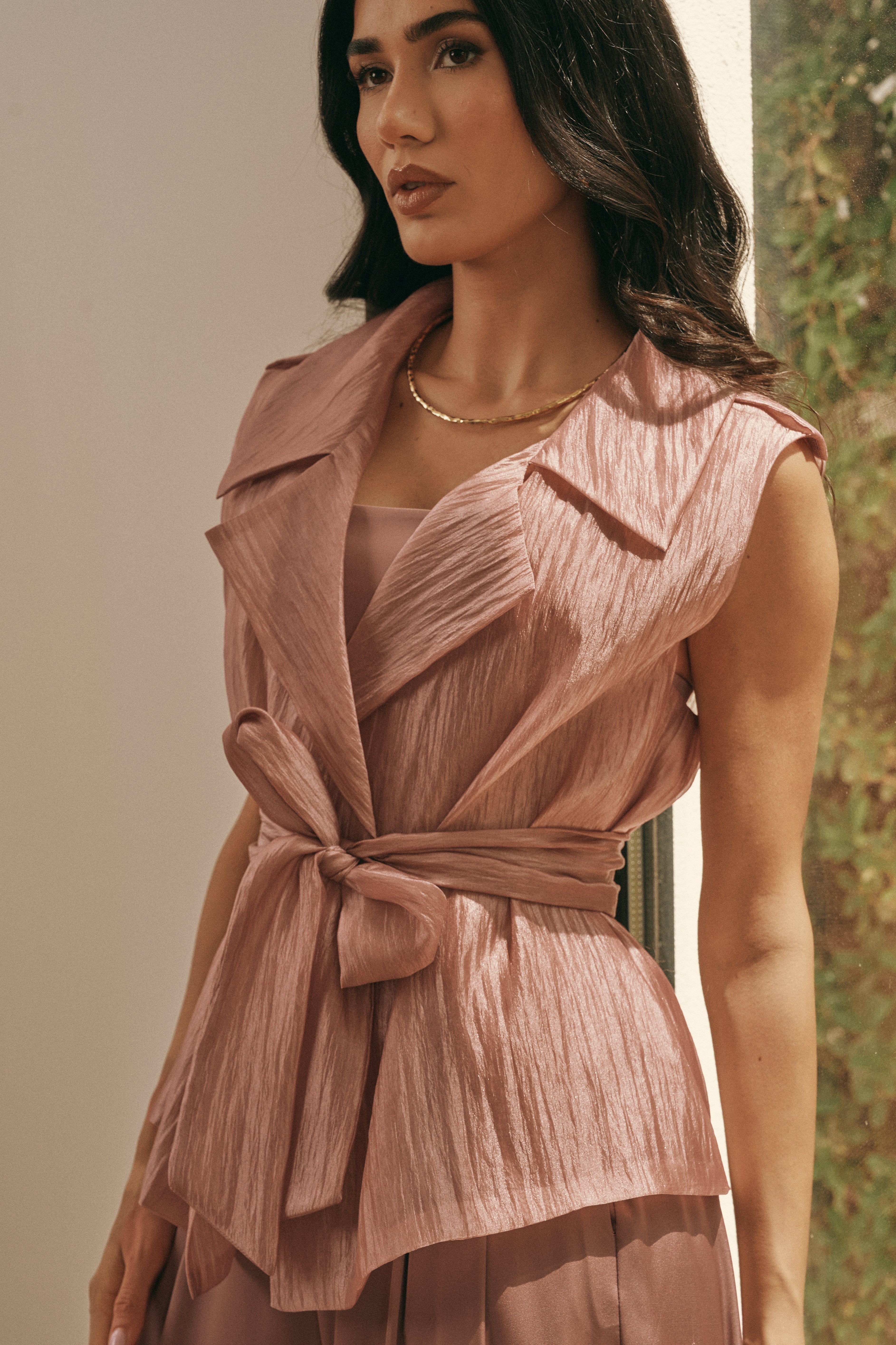 Rose Sienna Trench Top