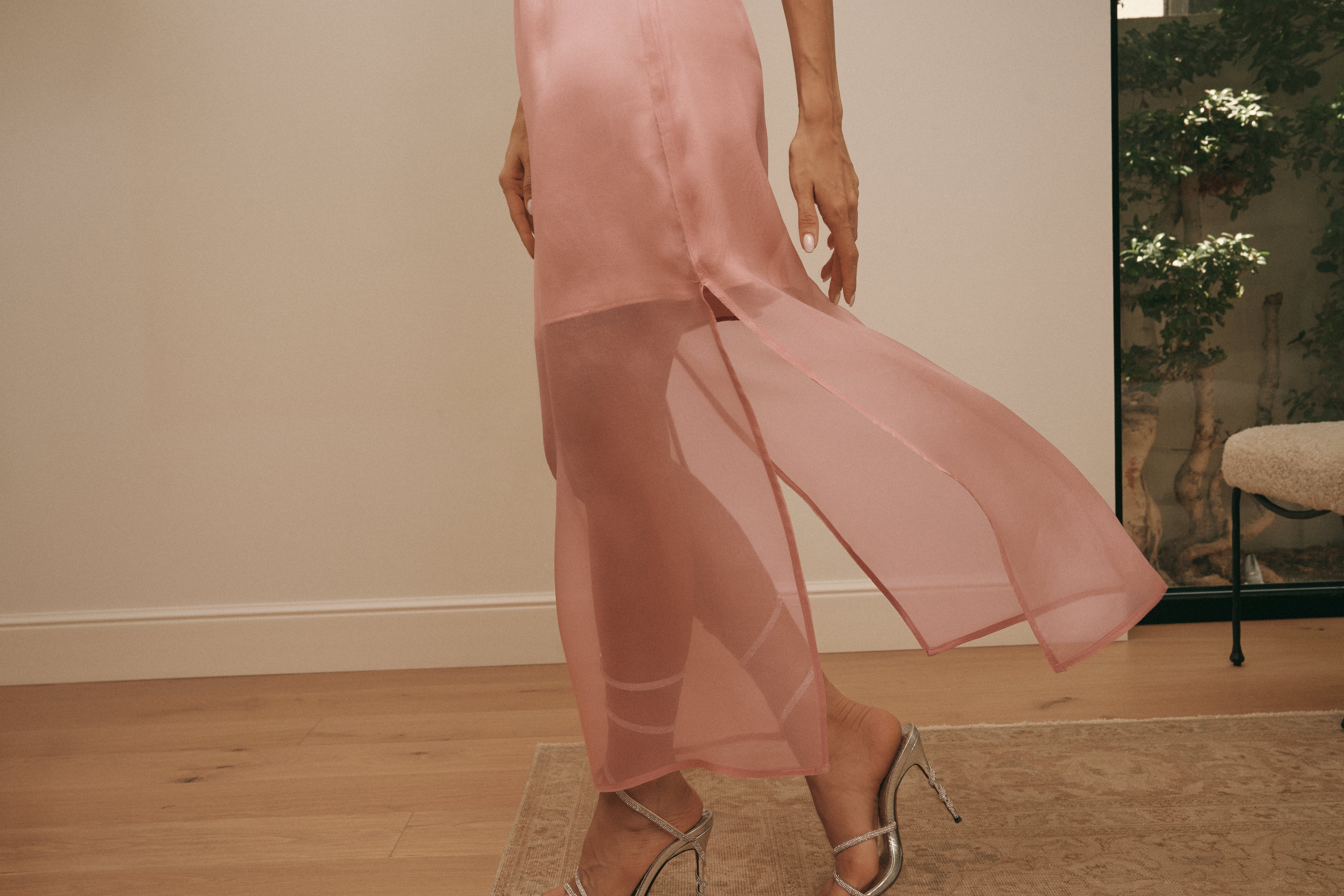 Rose Clair Isla Long Sheer Skirt