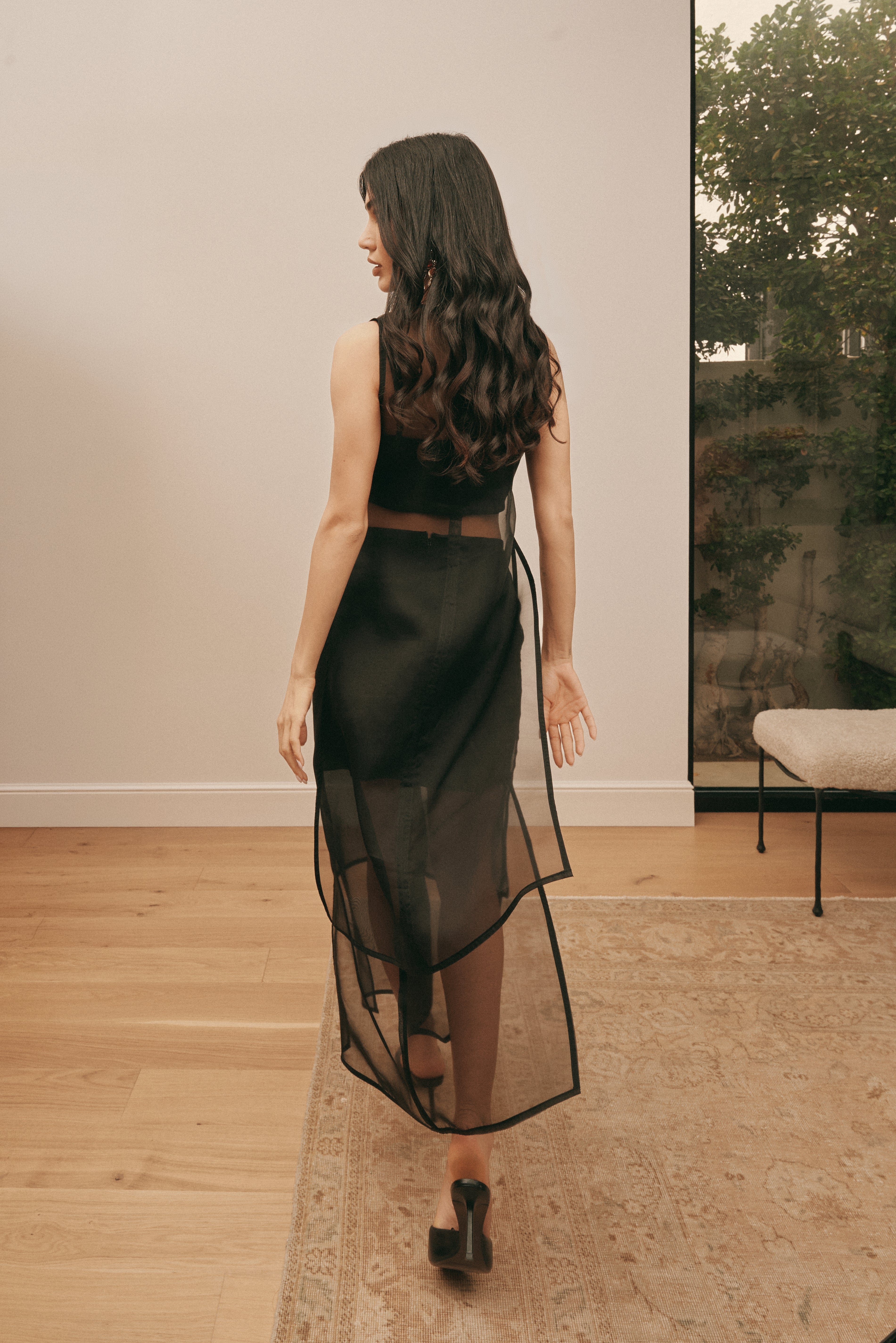 Noir Isla Long Sheer Top