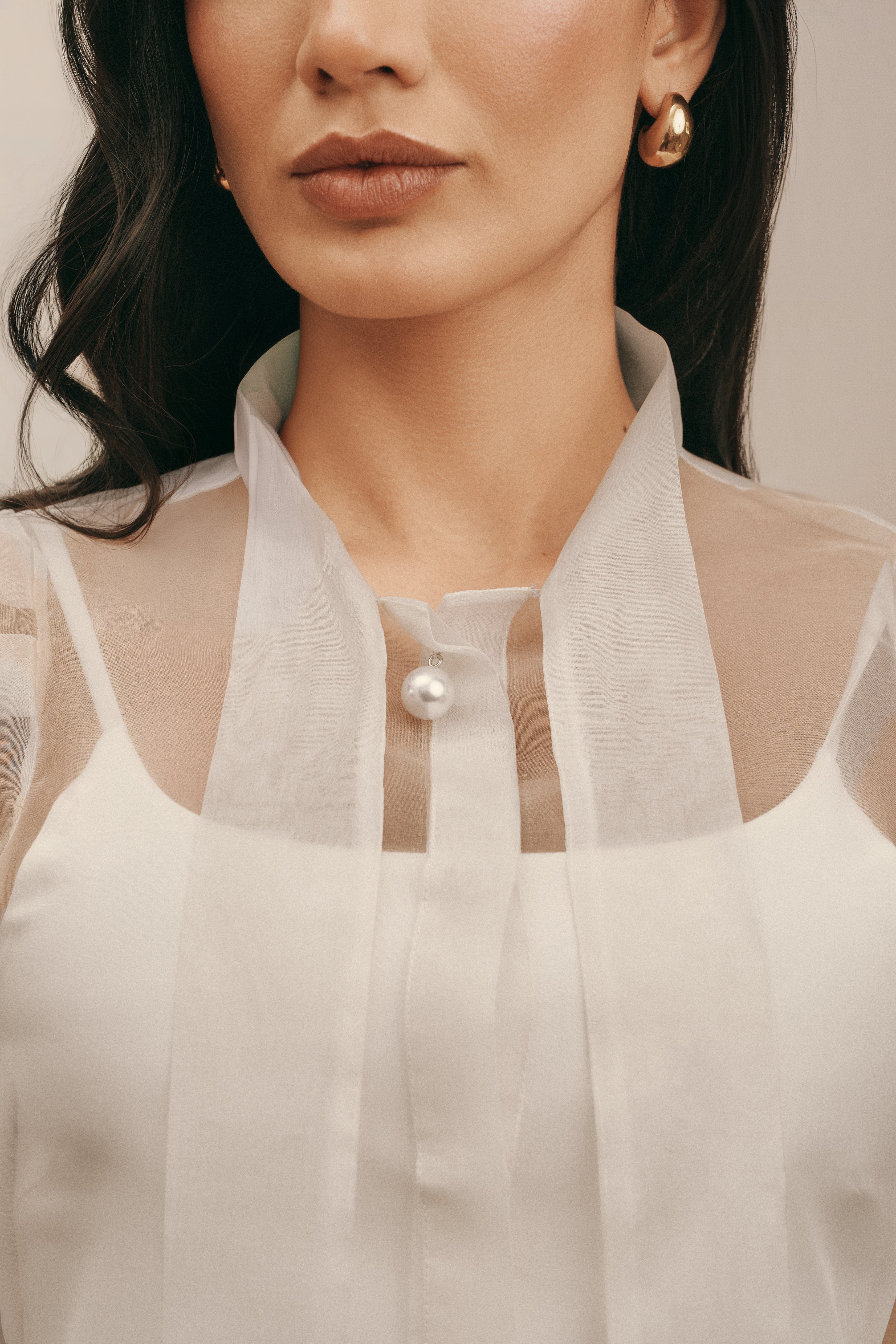 Crème Eva Blouse