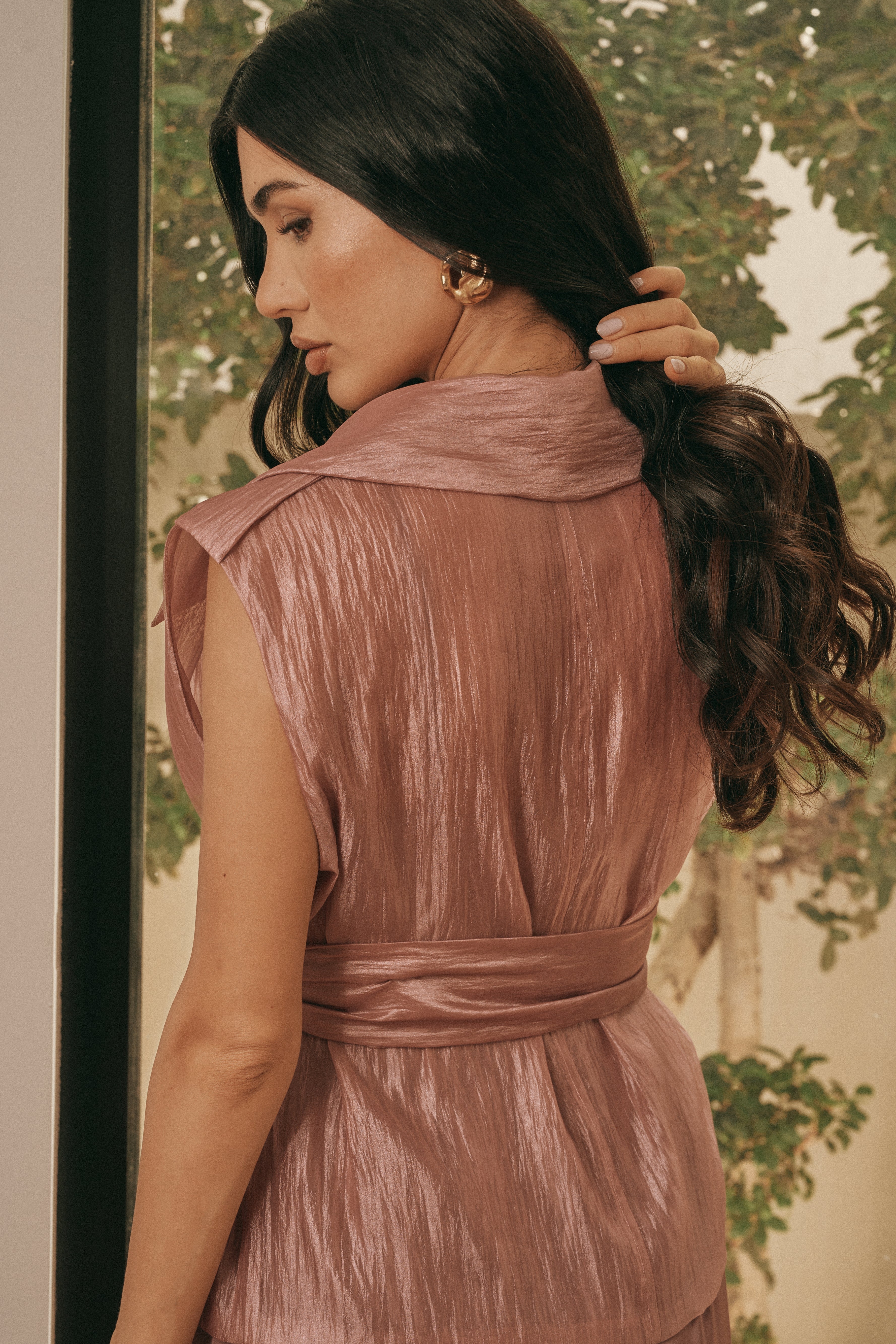Rose Sienna Trench Top