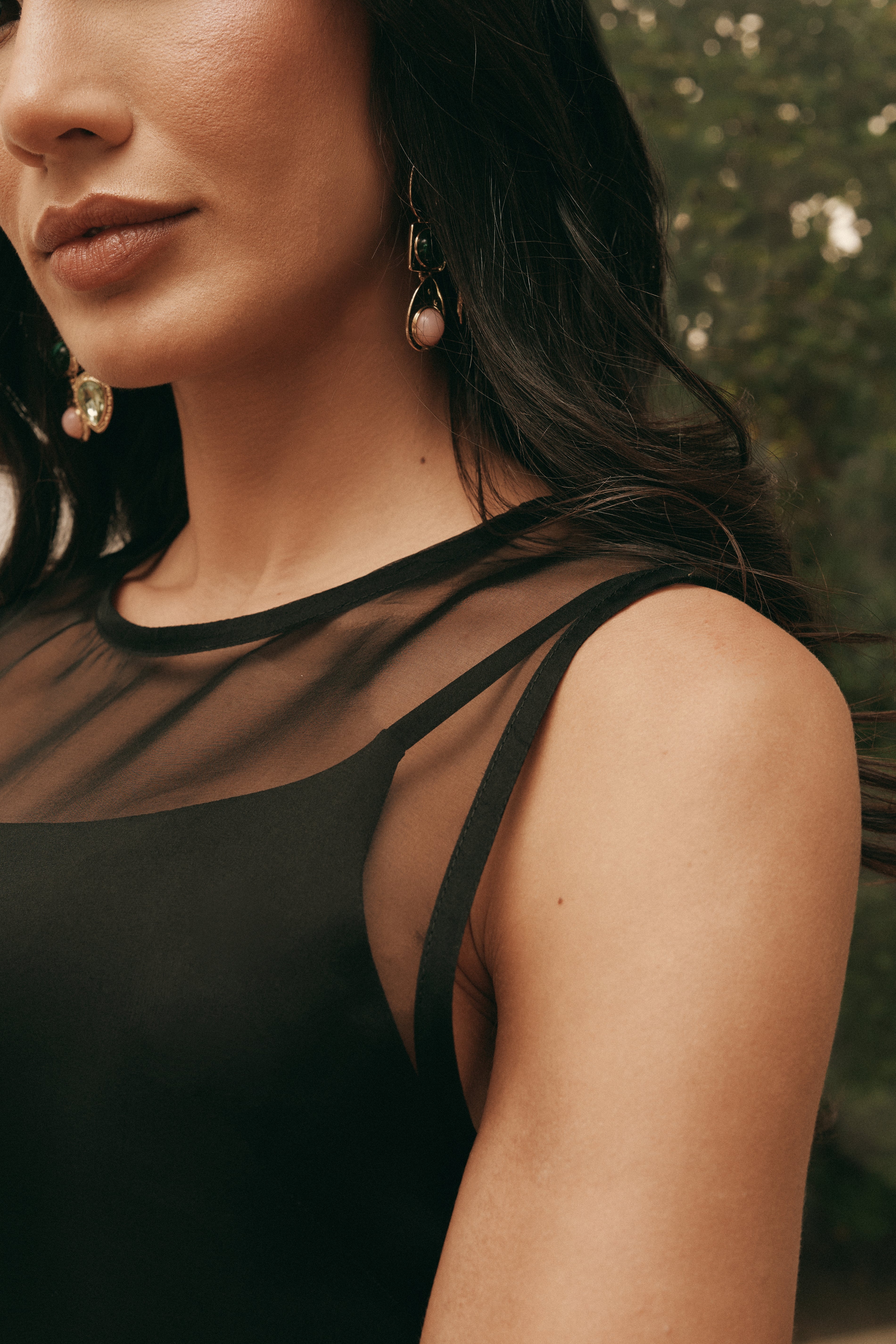 Noir Isla Long Sheer Top